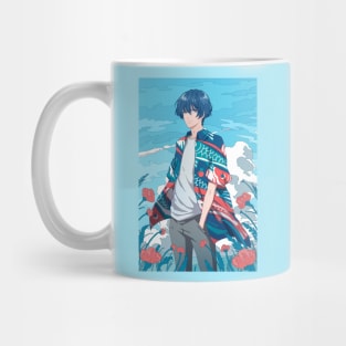 The anime boyand the blue sky Mug